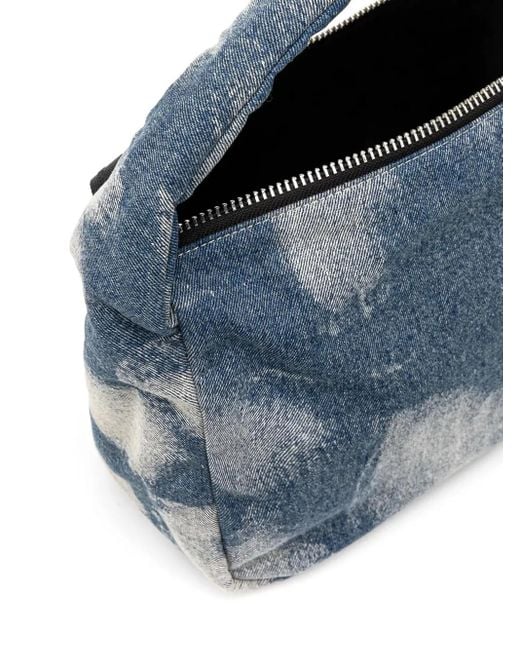 Karl Lagerfeld Blue Bleached Denim Tote Bag