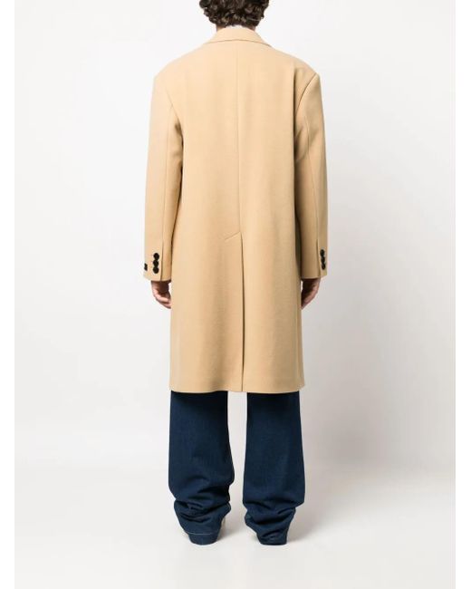 Marni Natural Notched-Lapels Single-Breasted Coat for men