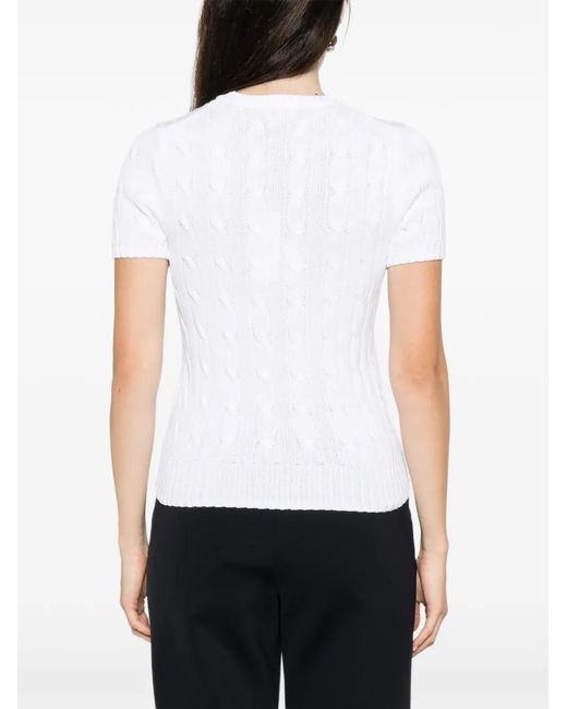 Polo Ralph Lauren White T-Shirt mit Logo-Detail