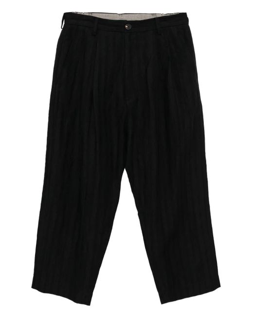 メンズ Ziggy Chen ストライプ パンツ Black