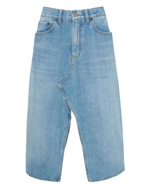 Victoria Beckham Kick デニムスカート Blue