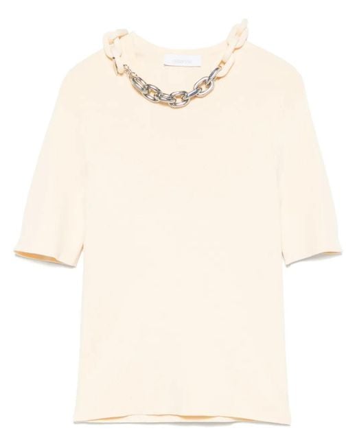 Rabanne Natural Chain Link-Detail Top