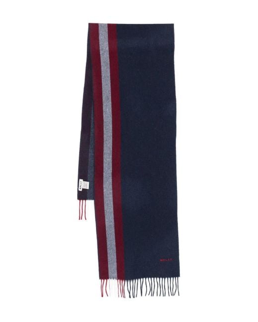 Écharpe Rayée À Franges Bally pour homme en coloris Blue
