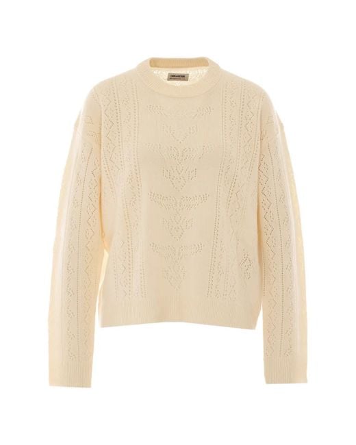 Zadig & Voltaire Natural Markuz Pointelle-Knit Sweater