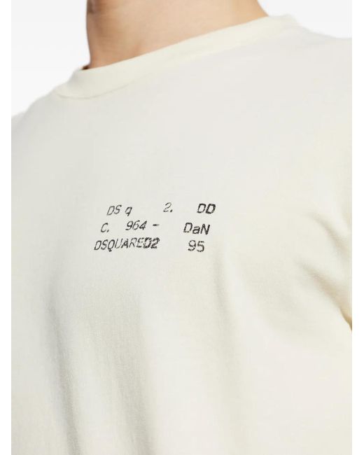 DSquared² White Logo-Print T-Shirt for men
