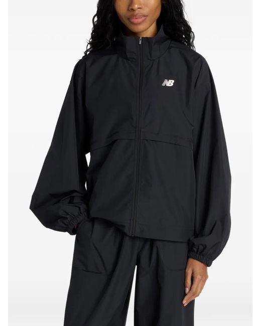 New Balance Black Veste Trackside À Design Tissé