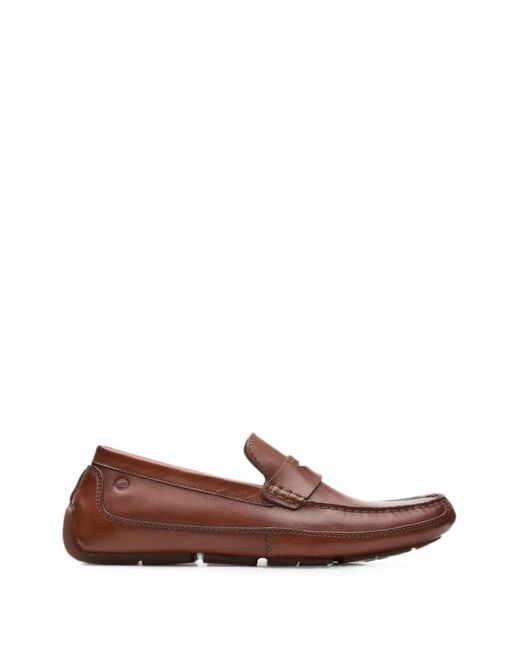 Clarks Brown Markman Way Leather Loafers for men