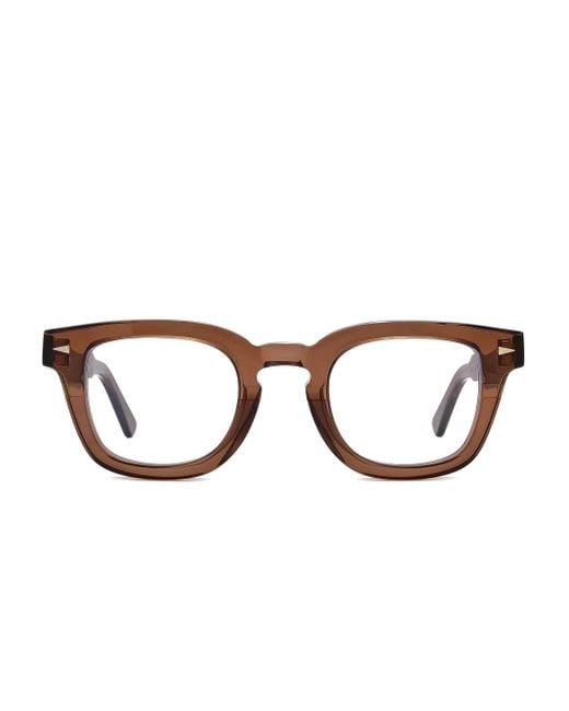 Ahlem Champdemars スクエア眼鏡フレーム Brown
