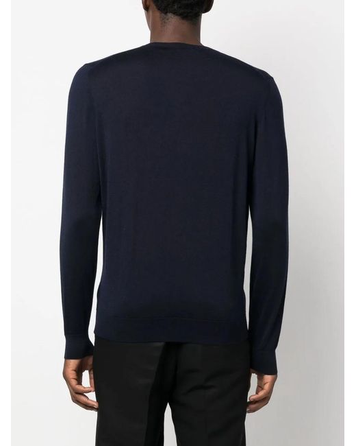 Colombo Blue Slim-Cut Cashmere Jumper for men