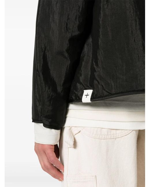 Jil Sander Black Padded Hooded Jacket for men