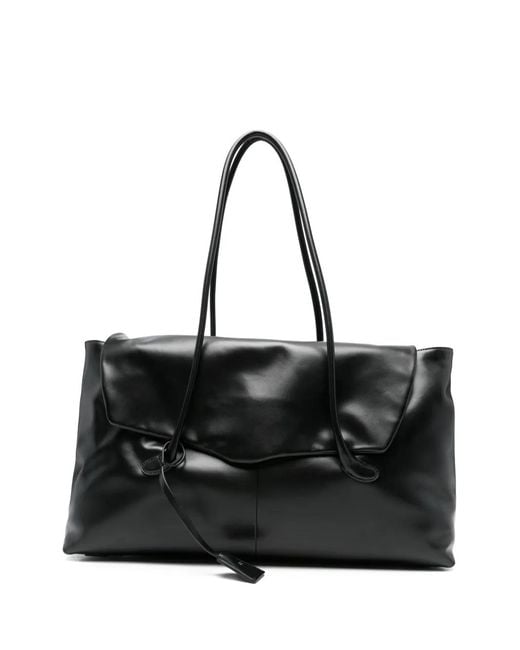 Low Classic Black Haricot Flap Shoulder Bag