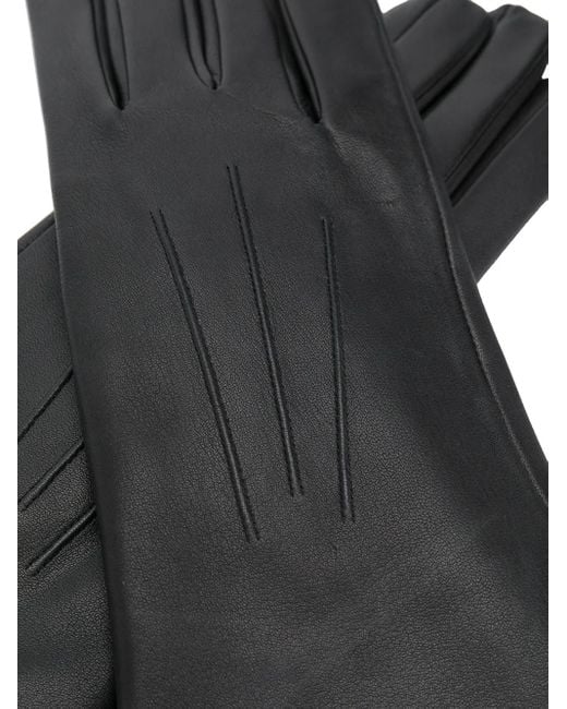 N.Peal Cashmere Black Lined Gloves