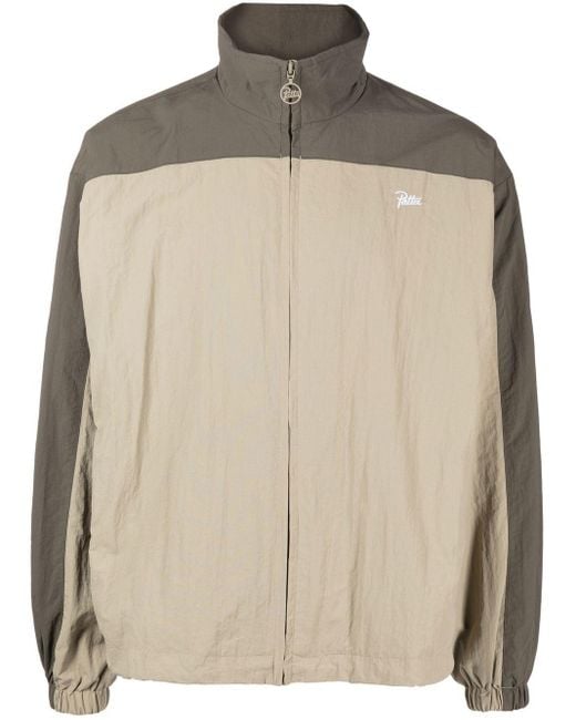 PATTA Brown Athletic Track Jacket for men