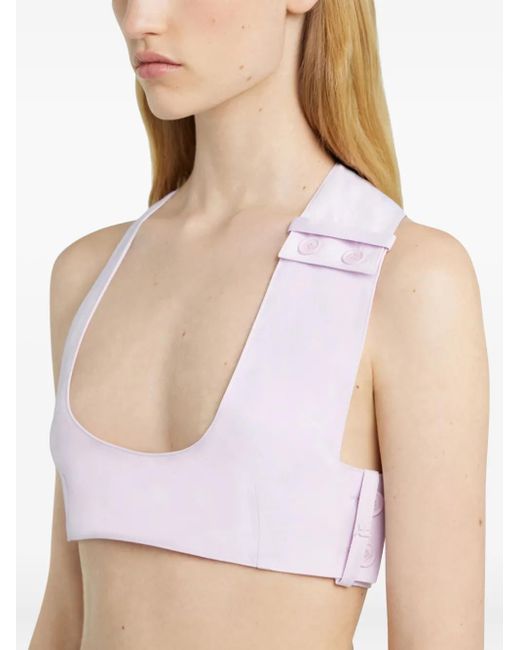 Courreges Pink Racerback Crop Top