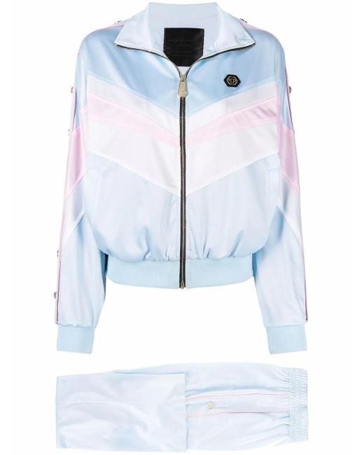 Survêtement Rayé À Logo Brodé Philipp Plein en coloris Blue