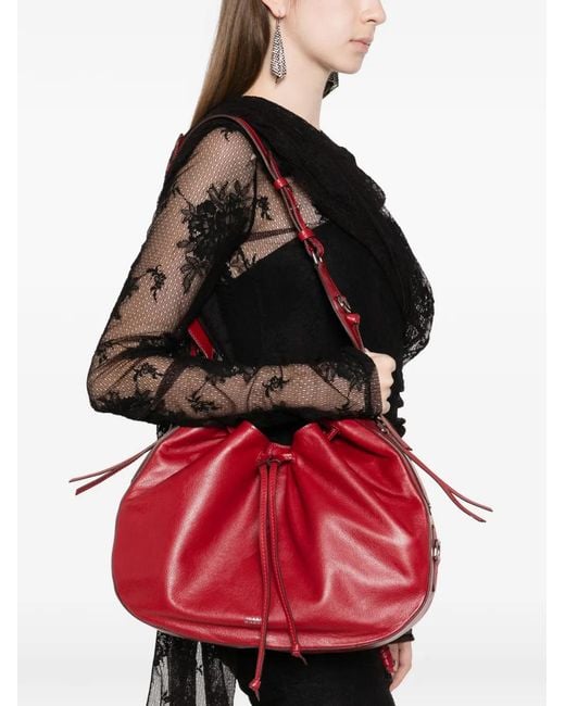 Isabel Marant Red Drawstring Shoulder Bag