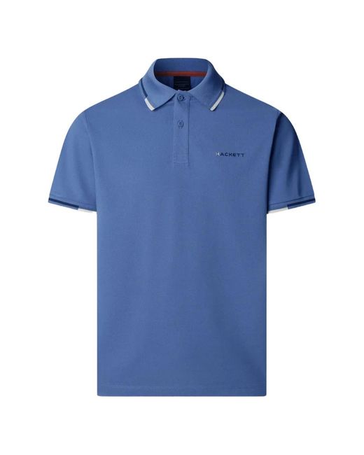 Hackett Blue Tipped-Detail Polo Shirt for men