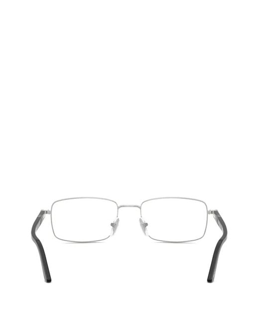 Persol White Rectangle-Frame Glasses