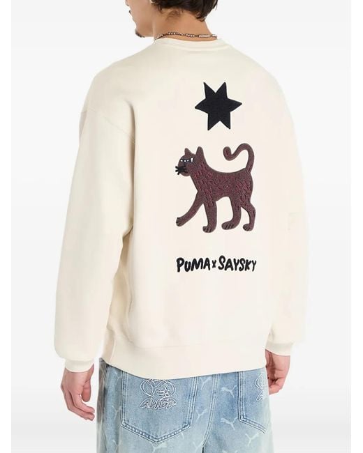 PUMA White X Saysky Crew-Neck Sweatshirt