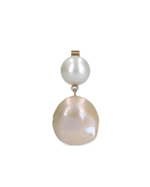 Sophie Bille Brahe Venus パール ピアス 14kイエローゴールド White