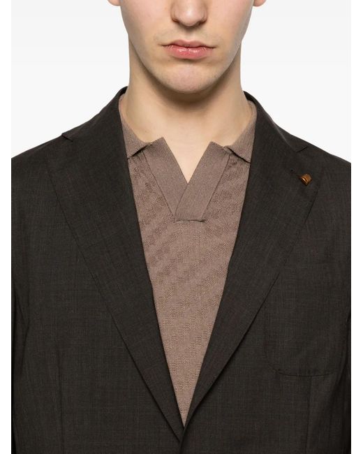 Latorre Black Soffio Flap-Pocket Blazer for men