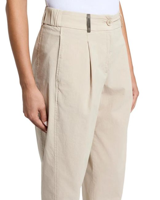 Peserico Natural Pleated Trousers