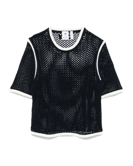 Adidas X Wales Bonner Gebreid T-Shirt in het Black voor heren