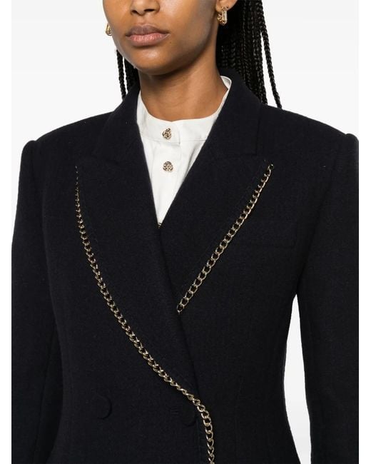 Chloé Black Chain-Embellished Wool Blazer