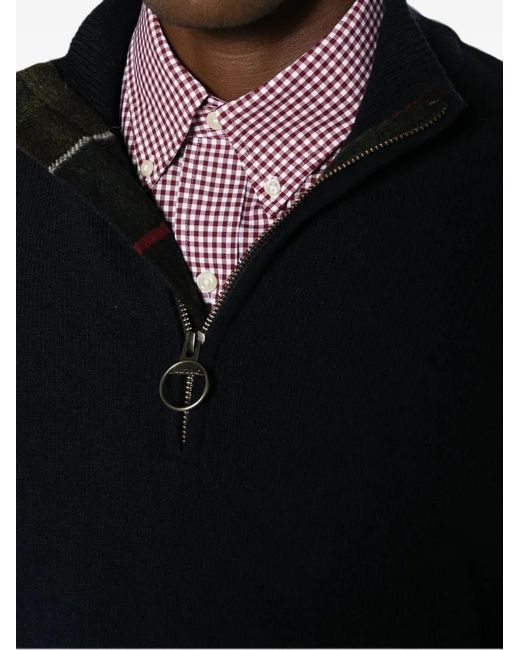 Barbour Blue Half-Zip Sweater for men