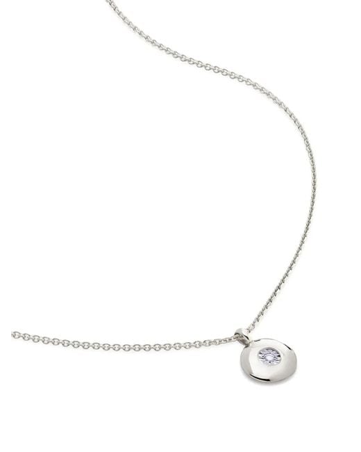 Monica Vinader White April Grown Diamond Necklace