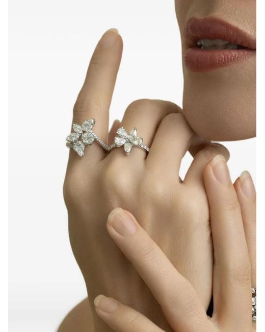 Zydo White Diamond Flower Ring
