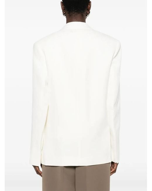 Victoria Beckham White Double Breasted Jacket