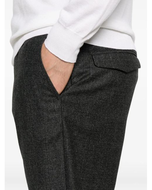 Barena Gray Elastic-Waistband Cotton Trousers for men