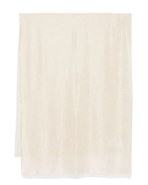 Max Mara Natural Monogram-Jacquard Scarf