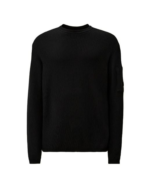 Pull À Patch Logo C P Company pour homme en coloris Black