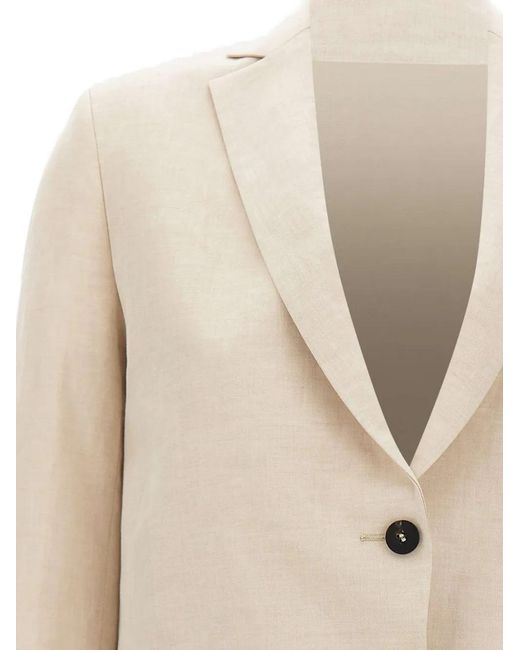 Rrd Natural Single-Breasted Canvas Blazer