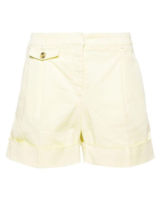 Boss Natural Pleated Twill Shorts