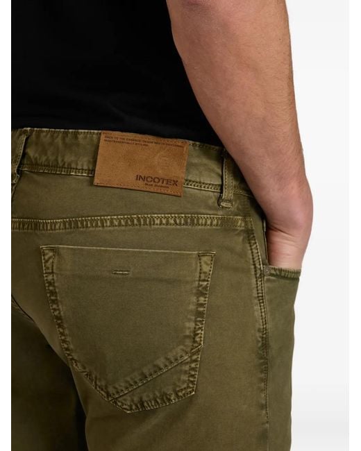 Slowear Green Five-Pockets Trousers for men