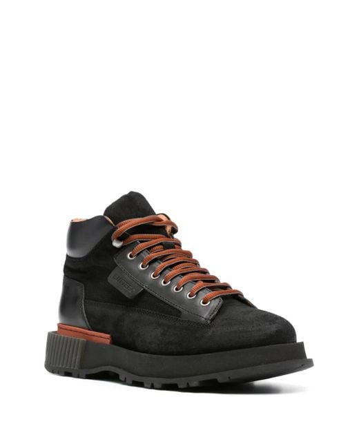 Buttero Black Logo-Debossed Leather Boots for men