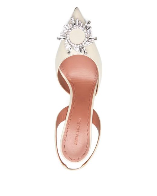 AMINA MUADDI Pink Begum Sling Nappa 95 Décolleté