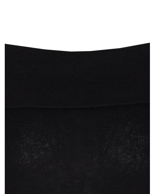 Lisa Yang Black Claudina Boat-Neck Long-Sleeves Top