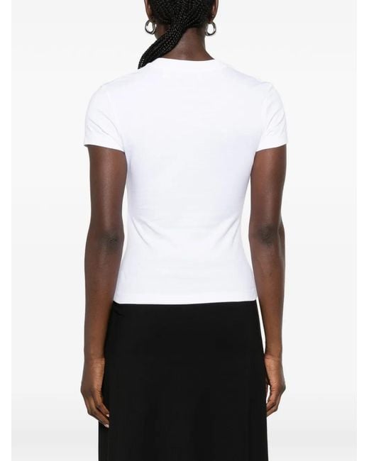 Off-White c/o Virgil Abloh White Logo-Print Short-Sleeve T-Shirt