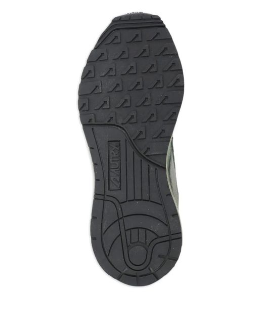 Autry Green Reelwind Metallic-Panel Suede Sneakers for men