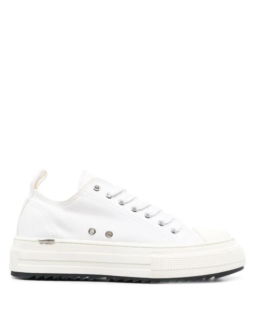 DSquared² White Flat Shoes