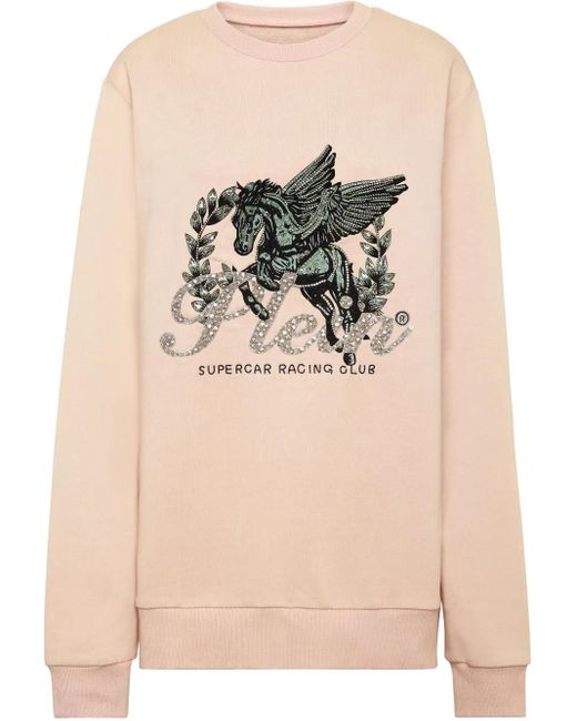 Felpa Unicorn di Philipp Plein in Natural