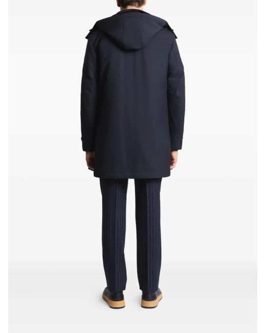 Fay Blue Hooded Coat for men