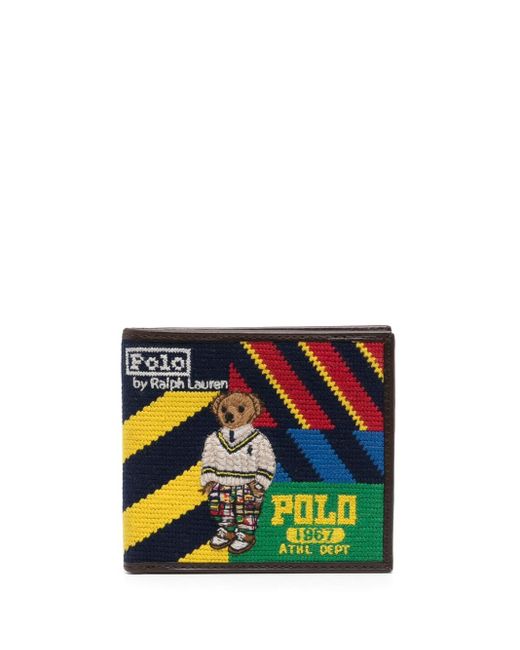 Polo Ralph Lauren White Polo Bear Leather Wallet for men