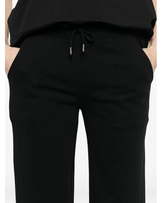 Margittes Black Drawstring-Waist Track Pants