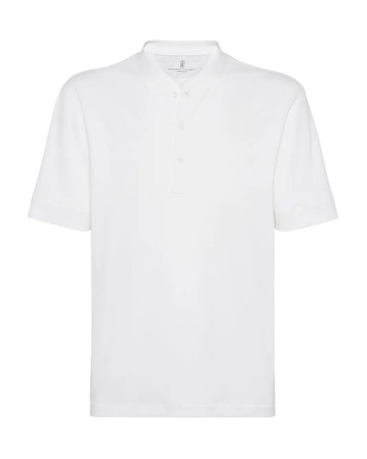 メンズ Brunello Cucinelli ショートスリーブ ポロシャツ White