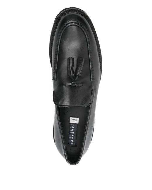 Fratelli Rossetti Black Tassel Loafers for men